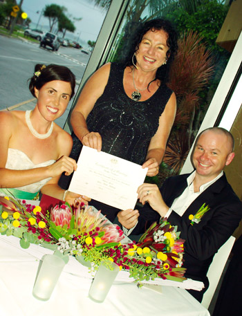 Marry Me Marilyn conducted the  Wedding Louise & Michael Elephant Rock Cafe Currumbin